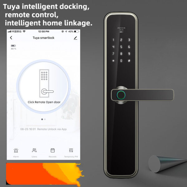 Tuya Door Smart Lock Fingerprint Password Lock Swipe APPca Rd - Image 3